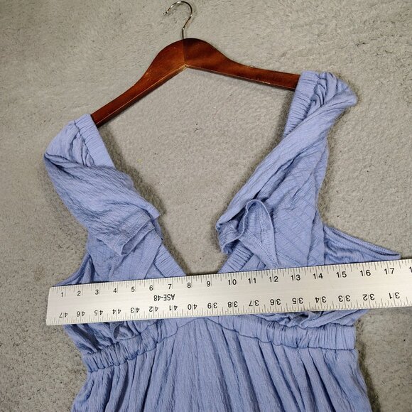 Free People Beach La La Maxi Dress Women's Medium Lavender Blue Influencer Boho - Picture 3 of 11